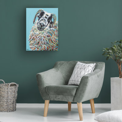 Loon Peak® Carolee Vitaletti Colorful Ram Canvas Wall Art WAG37635