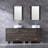 72.4'' Double Bathroom Vanity with Glass Top with Mirror