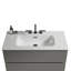 Lavabo en céramique blanche de 17,89 po de largeur, sans couture, durable pour une utilisation quotidienne