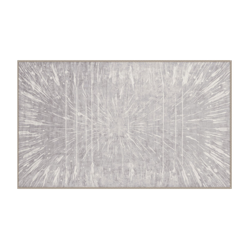 Machine Washable Beige Area Rug, Rectangle 4' x 6'