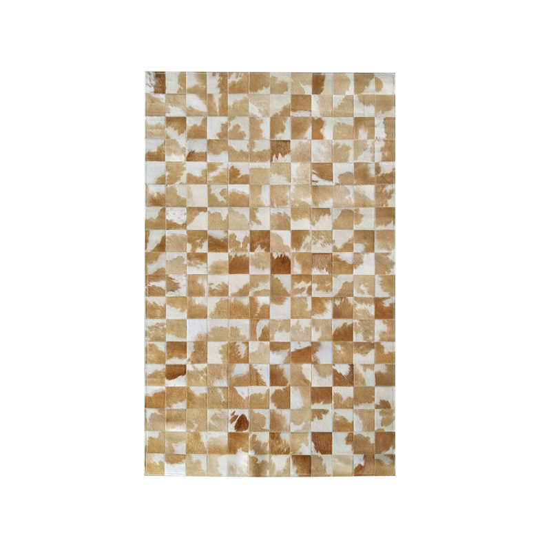 Cowhide Geometric Indoor Rug