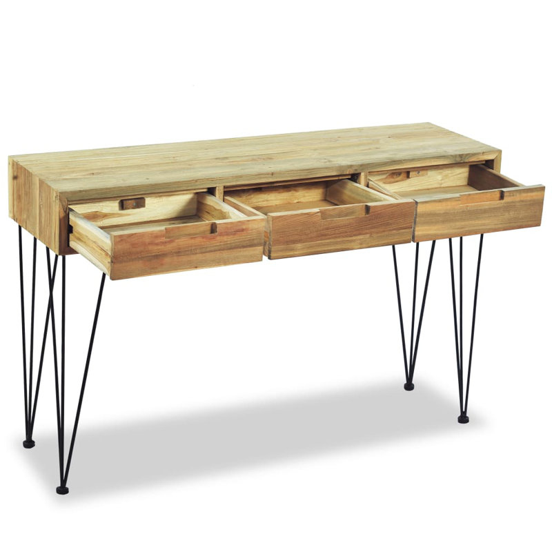 Console en teck massif 47,2 po x 13,8 po x 29,9 po