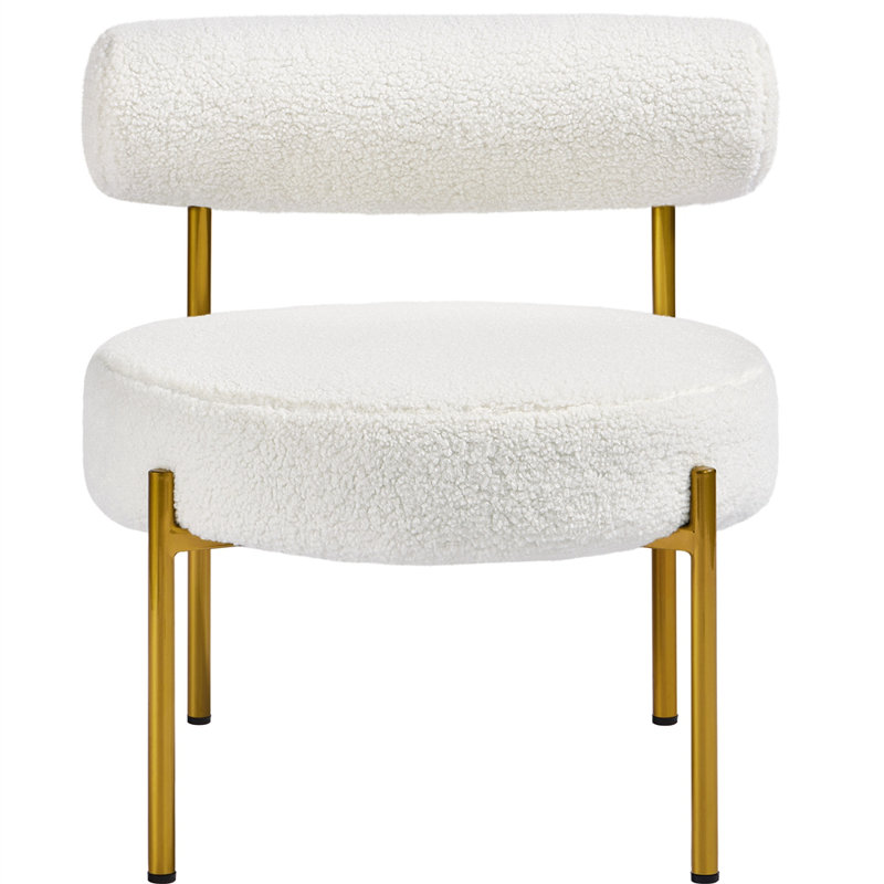 Upholstered Side Chair, White