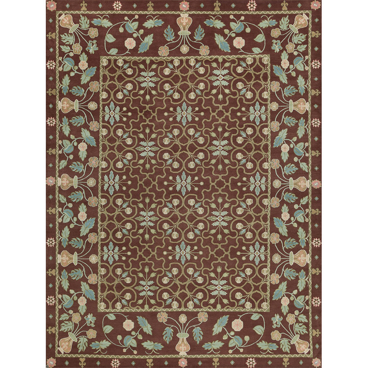 Classic Wool Floral Area Rug