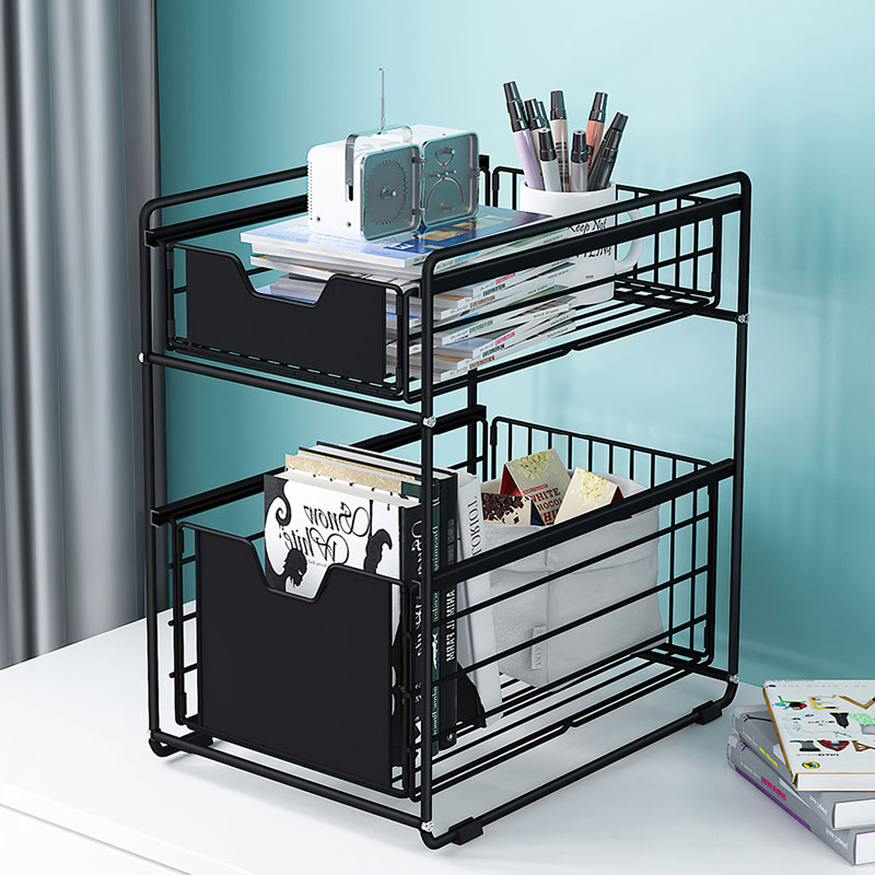Cabinet Shelving Rack, Black