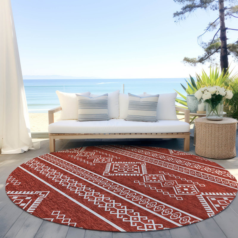 Tapis intérieur / extérieur Chaelynn, Rond 8 pi