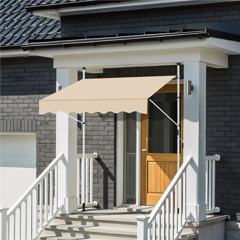 Retractable Patio Awning, 300cm H x 200cm W x 120cm D, Beige
