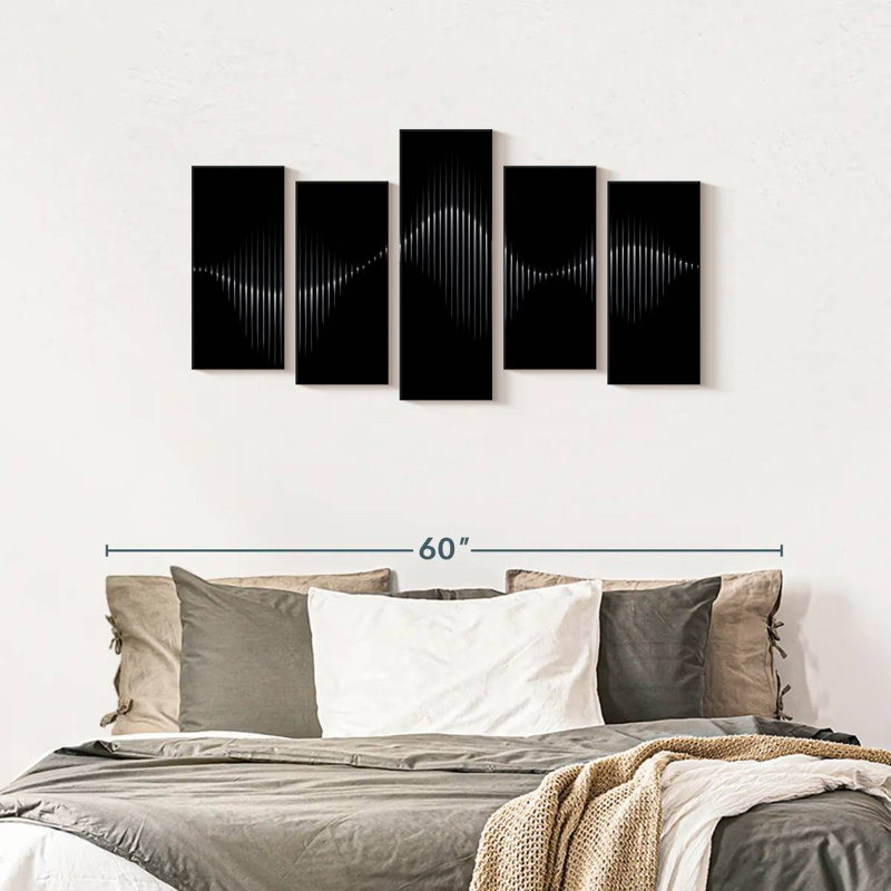 " Sound Wave " 5 - Pieces, 24" H x 49" W