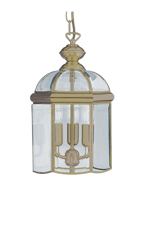 Aarick 3 - Light Lantern Pendant, Antique Brass