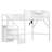 Queen Size Metal Loft Bed with Stairs, House-Shaped Guardrails and Wardrobe for Kids and Teens, White-472998142-472998143