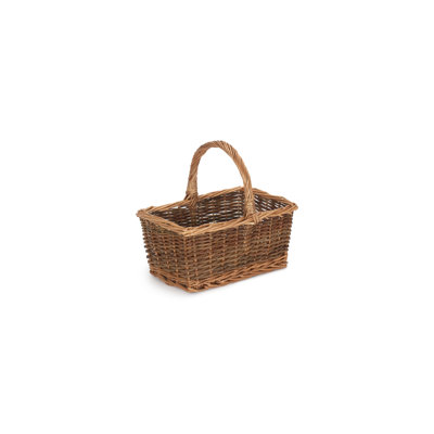 Lily Manor Wicker Unpeeled Willow Shopper Basket