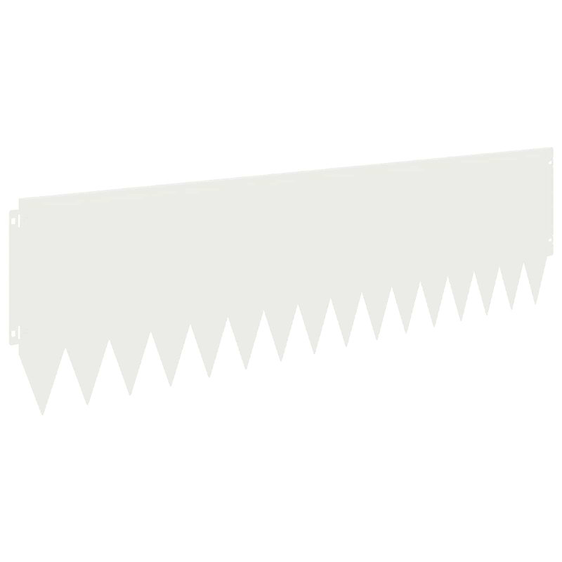 103 cm W Steel Lawn Edging Fencing, 30cm H x 103cm W, White