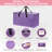  4 Pack Large Storage Bins with Lids, Heavy Duty Closet Organizers and Storage, Foldable Clothes Storage Bags, Storage Containers for Blanket, Comforter, Pillow, Bedding (Purple, 4 Pack)-1083238909