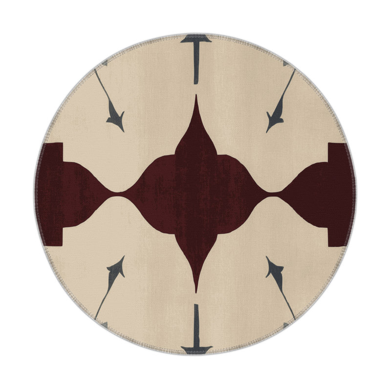 Elemental Streams Indoor And Outdoor Area Rug, Round 5'