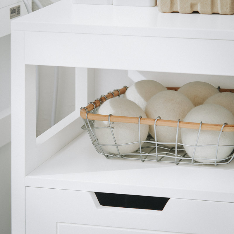  Bathroom Laundry Hamper Cabinet Tilt-out Hamper Unit with Basket