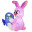 Lapin de Pâques avec panier gonflable