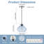 Luminaire suspendu 1 lumière avec verre de graine-1564830428