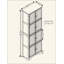 Grande armoire de rangement avec 8 portes et 4 tablettes, bibliothèque, salon, cuisine, salle à manger et armoire de rangement autoportante-1590954524