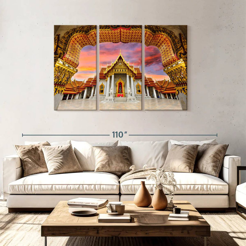Adella Bangkok Golden Marble Temple, 48" H x 74" W