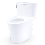TOTO Aurora One-Piece Elongated 1.28 GPF WASHLET+ and Auto Flush Ready Universal Height Toilet with CEFIONTECT, Cotton White - CST686CEFGAT40#01
