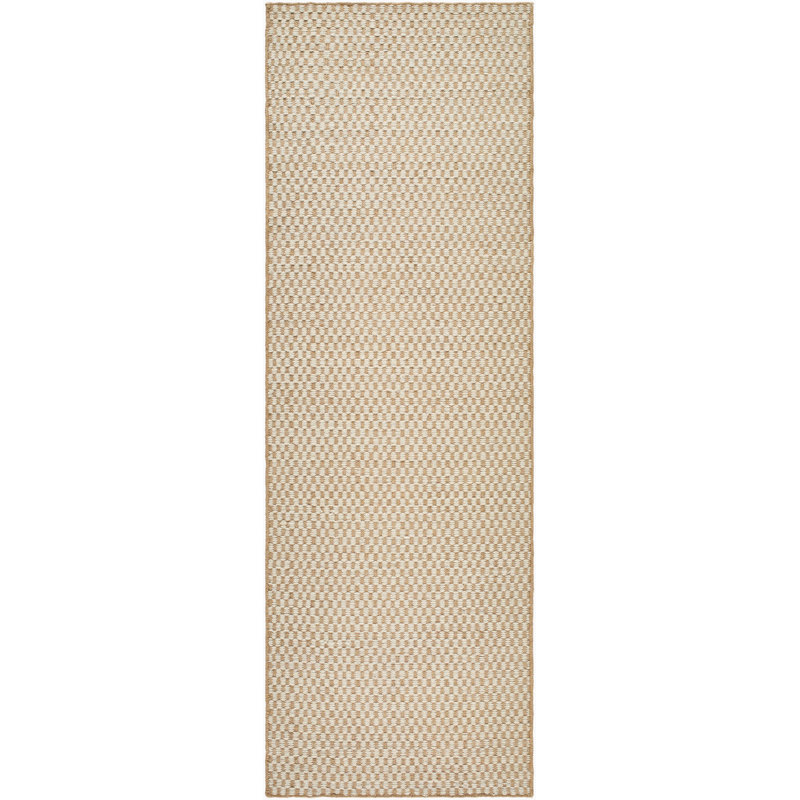 Bolton Wool Checkered Area Rug in Gray, Runner 3' x 10'