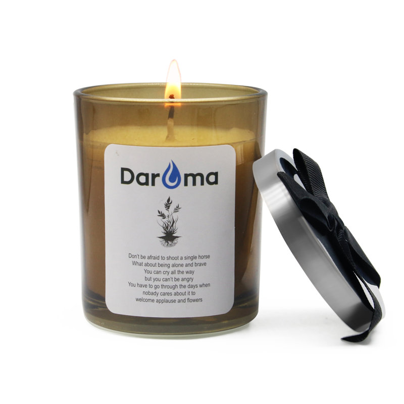 Bougie aromathérapie parfumée au basilic et à la mandarine