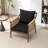 Radimir Upholstered Armchair With Solid Wood Arms-1464883261