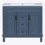 Meuble-lavabo de salle de bain avec lavabo supérieur, armoire de rangement moderne avec tiroirs
