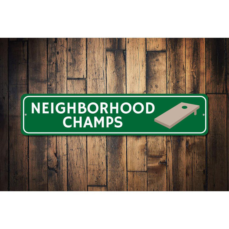 Panneau de quartier personnalisé en aluminium, H 6 po x l 24 po x P 0,063 po