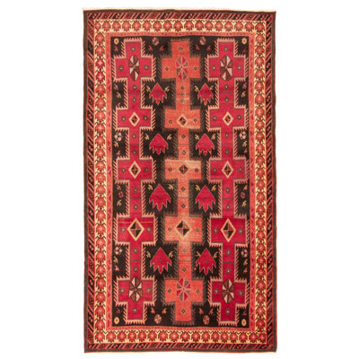Tapis bordeaux Konya Anatolian 4 pi 8 po x 8 pi 3 po