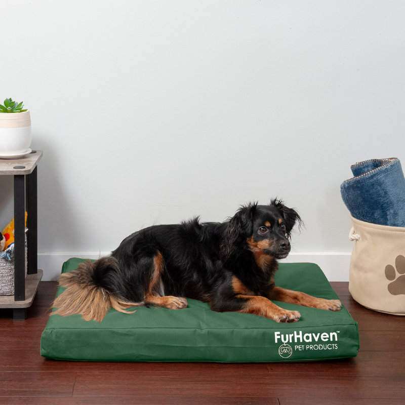 Forest Green Medium Orthopedic Waterproof Outdoor Pet Bed