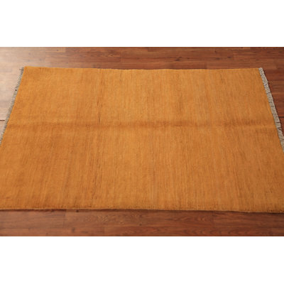 Tapis de vestibule moderne en laine fabriqué à la main Gabbeh 3 x 4