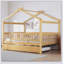 Wooden House Bed With Trundle-114668460
