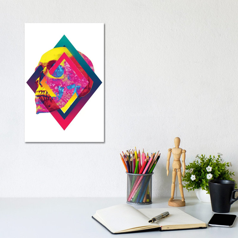 Lifeful Skull I by Ali Gulec - Wrapped Canvas Gallery-Wrapped Canvas Giclée, 20.32 cm H x 30.48 cm W