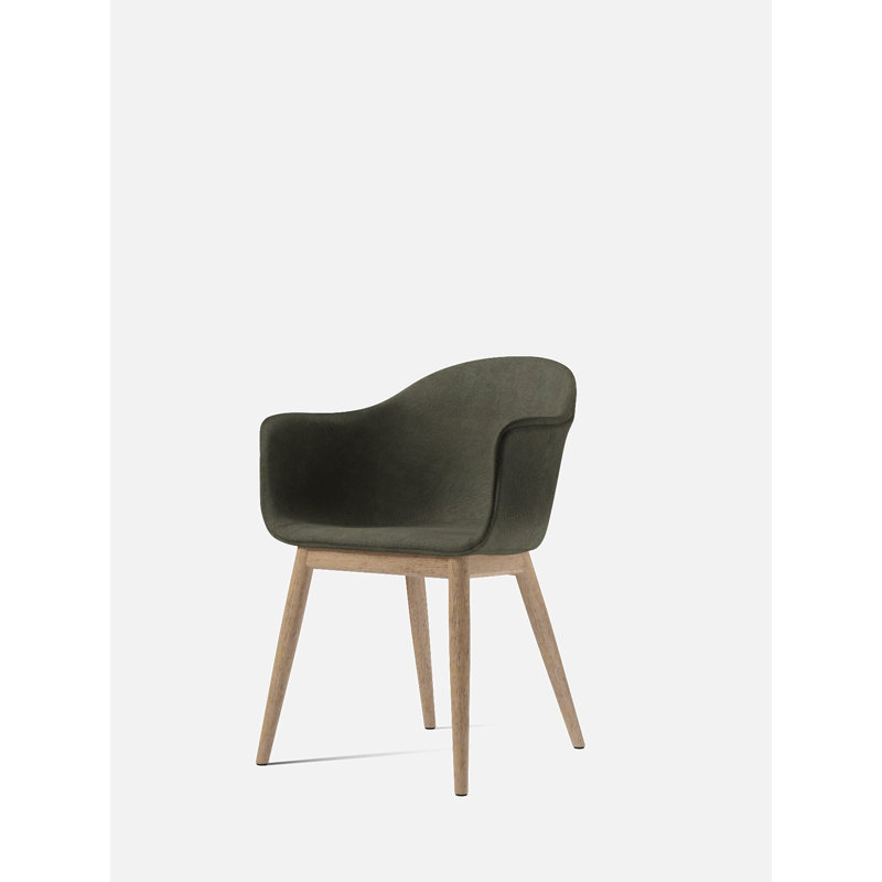 Harbour Upholstered Arm Chair, Dark Stained Oak, Fiord 2 961 Wool