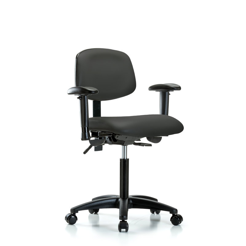 Timothy Task Chair, Charcoal, Glides, Not Included