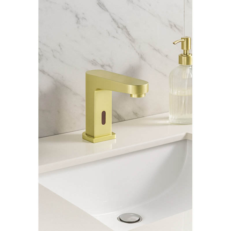 Wall-Mounted Shower System with Thermostatic Valve and Handheld Spray, Brushed Gold
