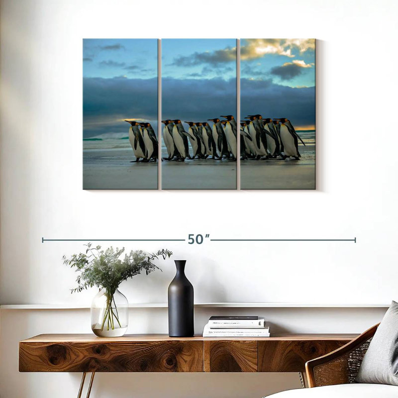 Brampt Waddling Penguins, 24" H x 38" W