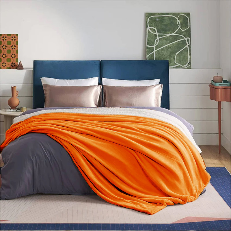 Heated Throw Blanket, W18 x L38cm, Orange