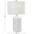 Ceramic Embedded Shell Room White Table Lamp With Drum Linen Shade