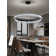  Led Dimmable Crystal Chandelier Black 47.5"