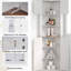 Grande armoire de coin 67,7 po Farmhouse