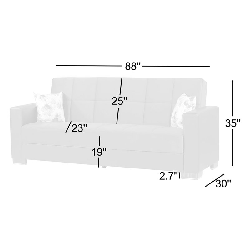 Annalice 88 in. Fabric Upholstered 3-Seater Twin 3-in-1 Sleeper Sofa Bed with Storage, Chenille Dark Gray