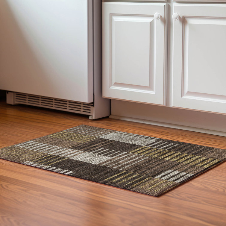 Premium Machine Washable Prisco Chocolate Rug