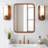 Arc-Cornered Wall Mirror with Wooden Frame-748454355-752068858