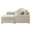 Canapé modulaire en velours côtelé avec haut-parleurs Bluetooth, canapé en U avec console, chargeur USB, porte-gobelets, rangement, repose-pieds