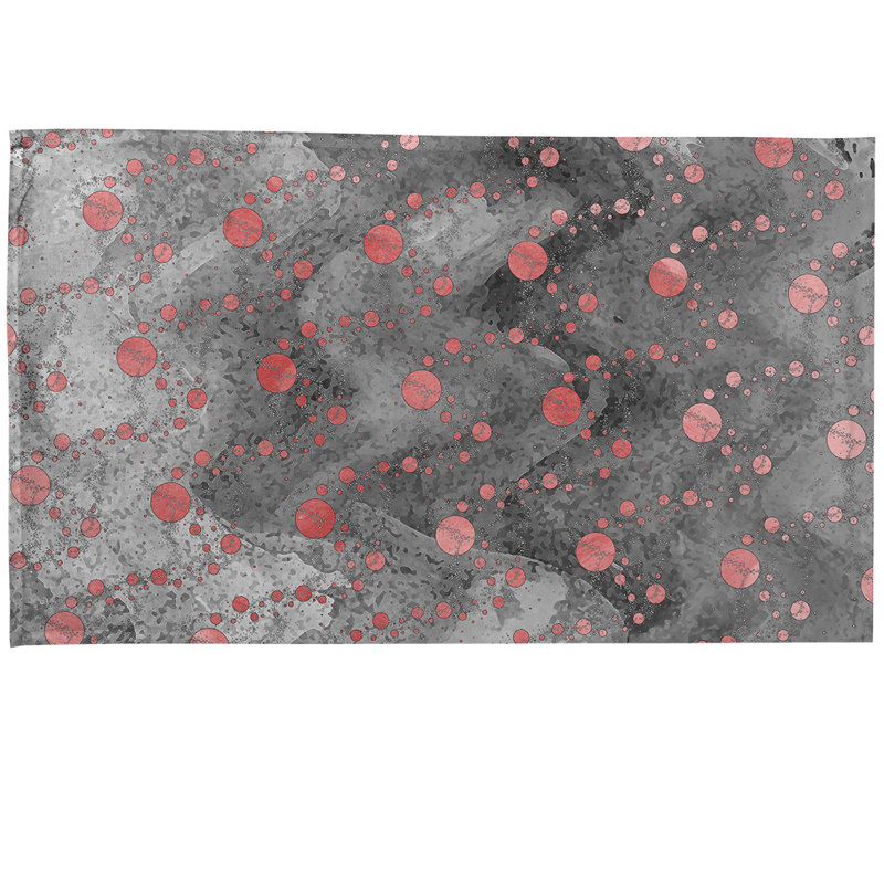 Mcguigan Tea Towel Kitchen Towel, Poly Twill, Black/Red