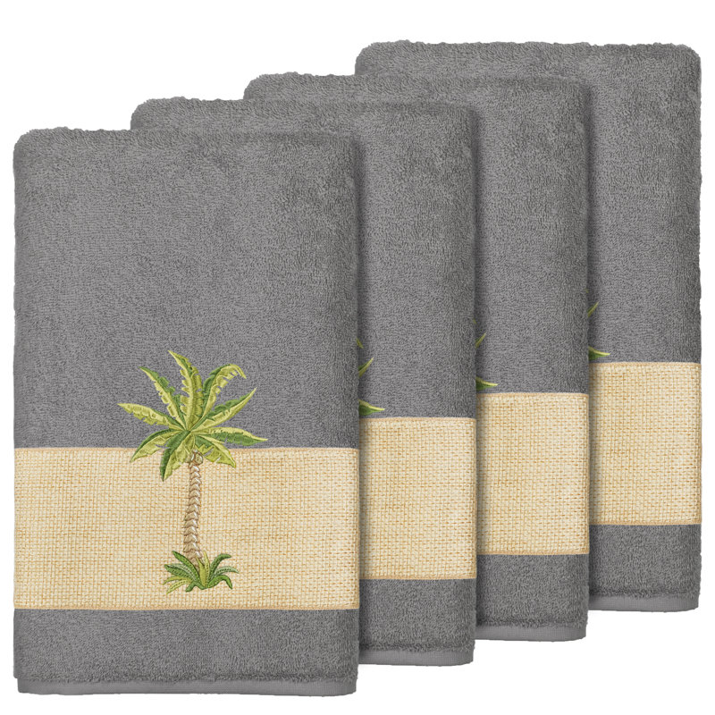 Colton Midweight Bath Towel, Dark Gray