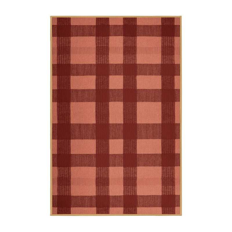 Machine Washable Botanical Brown Area Rug, Rectangle 2' x 3'