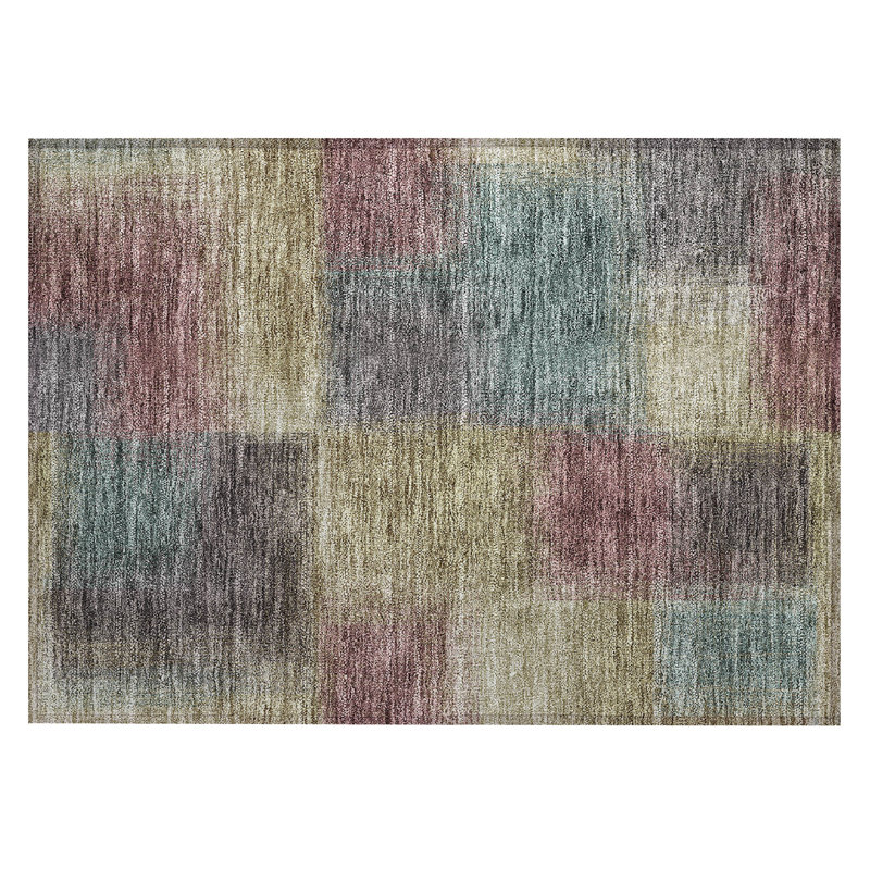 Neysa Washable Abstract Indoor / Outdoor Rug, Rectangle 1'8" x 2'6"